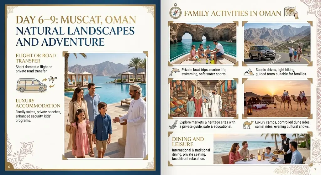 Dubai-Oman Luxury Family Itinerary 2026 – Summer Guide