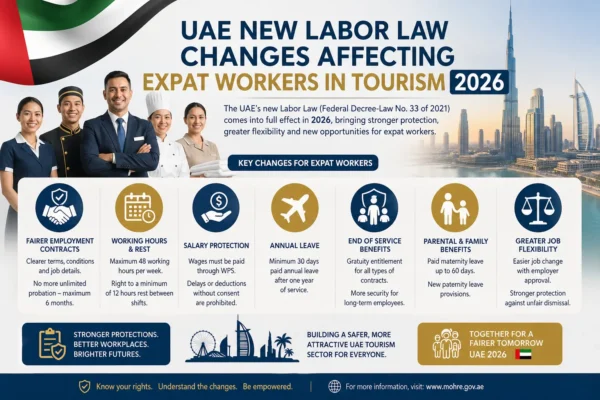 UAE New Labor Law Changes Affecting Expat Workers in Tourism 2026