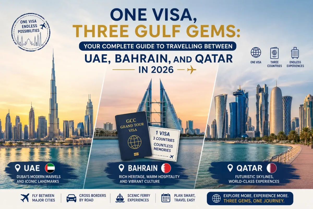 How to travel between UAE Bahrain and Qatar on one visa 2026