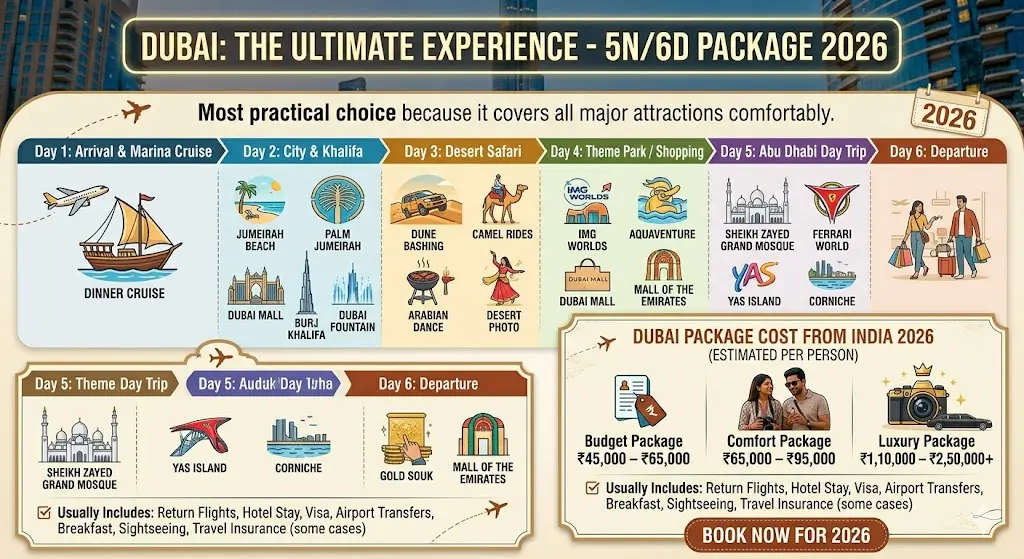 Dubai Tour Packages 2026 from India